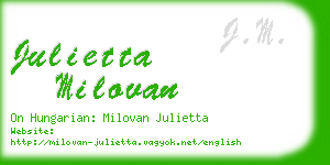 julietta milovan business card